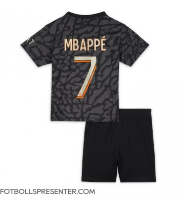 Paris Saint-Germain Kylian Mbappe #7 Tredje tröja Barn 2023-24 Kortärmad (+ korta byxor)